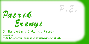 patrik erenyi business card